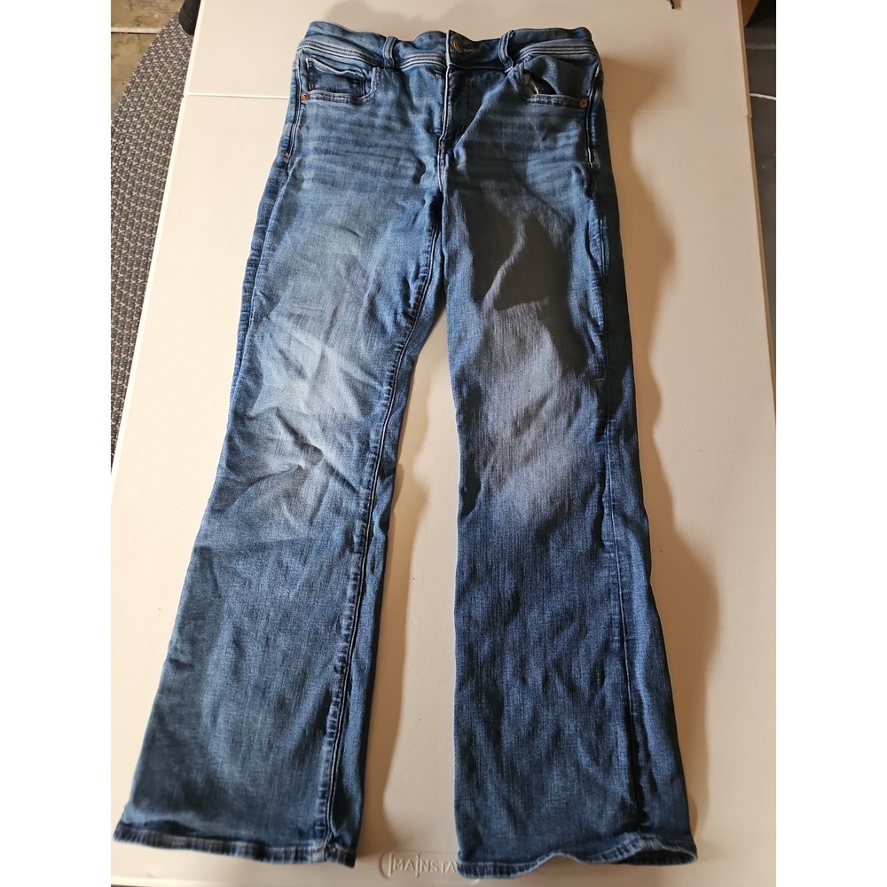 American‎ Eagle Next Level Stretch Women's Size 10 Short Bootcut Jeans Blue